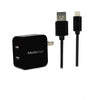 KIT Cargador USB con cable lightning Mobifree MB-914192 Negro