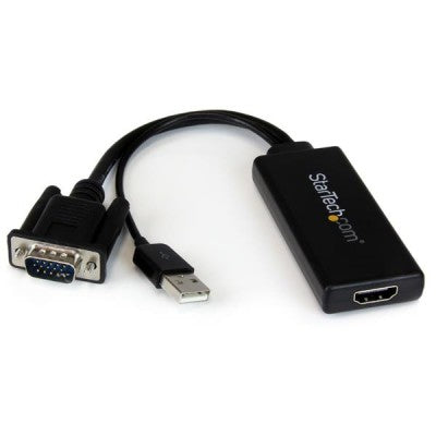 Adaptador VGA a HDMI StarTech.com - VGA, USB, HDMI, Macho/hembra, Negro