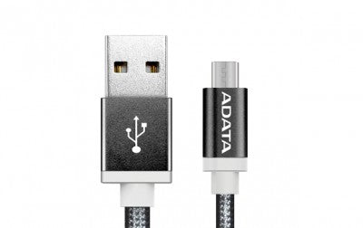 Cable Micro USB ADATA - 1 m, USB A, Micro-USB B, Macho/Macho, Negro
