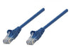 Cable de parcheo INTELLINET - 3 m, RJ-45, RJ-45, Macho/Macho, Azul