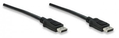 Cable Displayport 4K MANHATTAN - 2 m, DisplayPort, DisplayPort, Macho/Macho, Negro