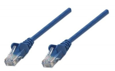 Cable de parcheo INTELLINET - 1 m, RJ-45, RJ-45, Macho/Macho, Azul