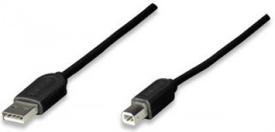 Cable USB tipo B MANHATTAN - 1, 8 m, Negro