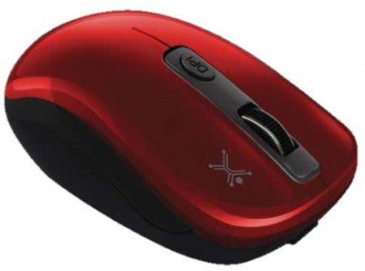 Mouse Optico  PERFECT CHOICE PC-044802 - Rojo, Inalámbrico, Óptico, 800/1200/1600 DPI