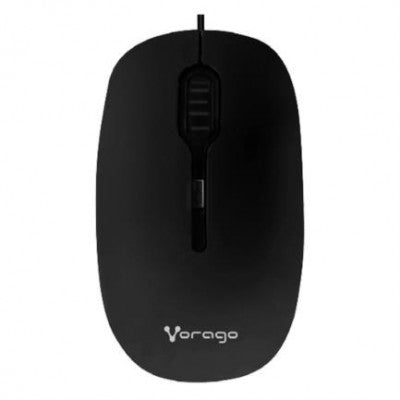 Mouse VORAGO MO-100 - Negro, Alámbrico, Óptico, 1200 DPI