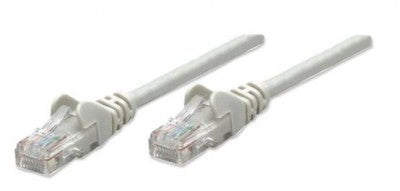 Cable de parcheo INTELLINET - 1 m, RJ-45, RJ-45, Macho/Macho, Gris
