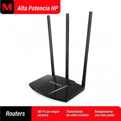 Router MERCUSYS MW330HP 300 Mbps - 300 Mbit/s, 2, 4 GHz, Interno, 3, Negro