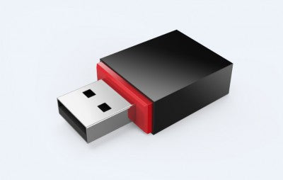 Adaptador USB inalámbrico TENDA U3 - USB 2.0, 300 Mbit/s, Inalámbrico, Negro